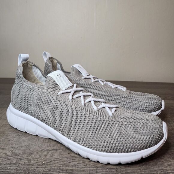 Nisolo Athleisure Eco-Knit Sneaker Shoes Gray Women's Size 10 Brazil Comfort - Picture 2 of 16